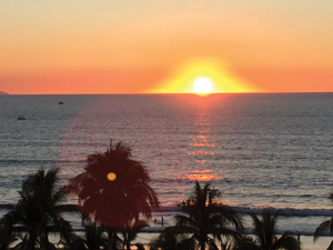 The sun kissed the beautiful ocean of Puerta Vallarta  as God ended another perfect day in paradise.
