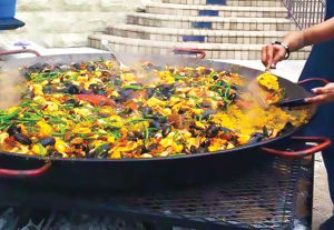 A giant Paella pan is one of the popular sights and tastes at the Sugar Land Wine and Food Affair.