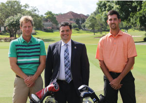 Ready for this year’s tournament are Eric Bogar, Matt Jackson and Michael LaGace.