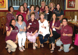 Among the 2016-2017 executive officers and committee chairs are Debbie Cortez, Melanie Bates, Lisa Gray, Ting Wu, Suzette Peoples, Mona Walker, Donna Parke, Lyn Clark, Sarah McAllister, Grace Belleza, Carol Gaas, Sally Berlocher, Eileen Scamardo, Melinda Ransome and Naomi Miller.