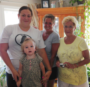 Family members Amelia and Danielle Strittmatter with Karin and Elsie Schade.  