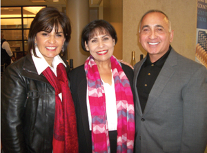 Norma Petrosewicz with Olga and Robert Gracia at the OakBend atrium naming ceremony.